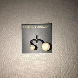 Rebecca minkoff double pearl ring